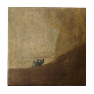 De hond van Francisco Goya Tegeltje