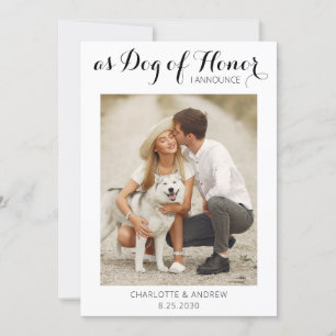 De hond van Honor trouwt gewoon met de aankondigin Save The Date