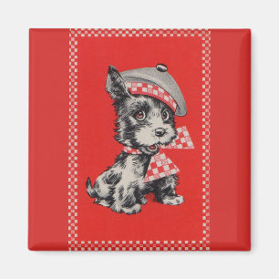 de hond van jaren '50Scottie in rood Magneet