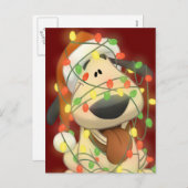 De Hond van Kerstmis Feestdagenkaart (Voorkant / Achterkant)