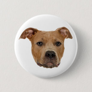 De Hond van Pitbull Ronde Button 5,7 Cm
