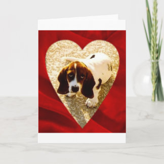 De Hond van Valentijn Bassett Feestdagen Kaart