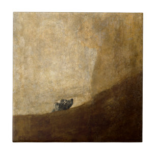 De hond (Zwarte Schilderijen) door Francisco Goya Tegeltje