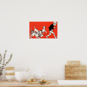 de hondenwandelaar poster (Keuken)