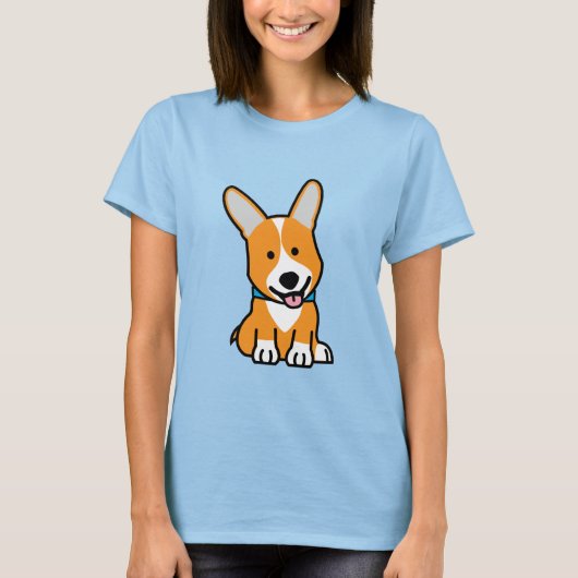 De hondpuppy van een hond gelukkige Pembroke T-shirt (Voorkant)