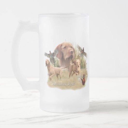 De Hongaarse Wirehaired Vizsla Matglas Bierpul (Links)