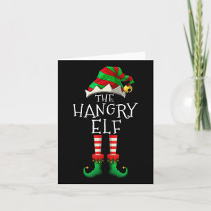 De hongerige elf familie bijpassende leuke kerst k kaart