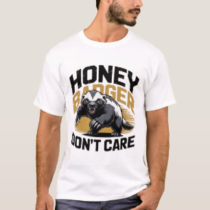De honingdas maakt zich nergens druk om t-shirt