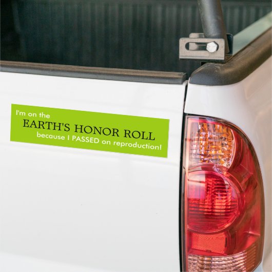 DE HONORROL VAN DE AARDE BUMPERSTICKER (Op Truck)