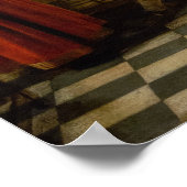 De Hooch - Een vrouw Drink met twee Mannen 1658 Poster (Hoek)