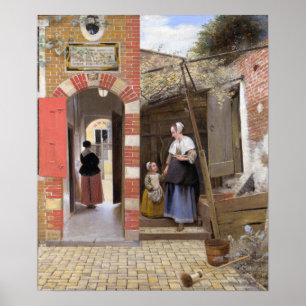 De Hooch - Hogere Kamer 1658 Poster