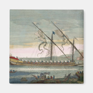 De hoofdkombuis die onderweg is met de oar van Le Magneet