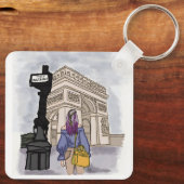 De hoofdplaats is Charles de Gaulle Paris. Sleutelhanger (Achterkant)