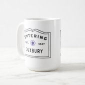 De hoofdplaats is Duxbury Massachusetts Koffiemok (Voorkant links)