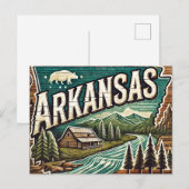 De hoofdplaats is Grunge Arkansas Briefkaart (Voorkant / Achterkant)
