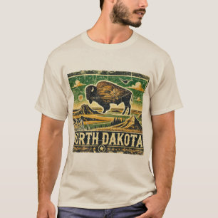 De hoofdplaats is Grunge North Dakota T-shirt