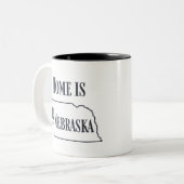 De hoofdplaats is Nebraska Tweekleurige Koffiemok (Voorkant links)
