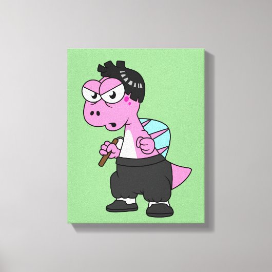 De hoofdplaats is Spinosaurus Bruce Lee. Canvas Afdruk (Voorkant)