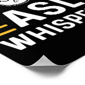 De hoofdplaats is Whisperer. ASL Bewustzijn Handge Poster (Hoek)