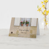 De hoop u voelt beter spoedig! kaart (Gele Bloem)