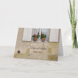 De hoop u voelt beter spoedig! kaart