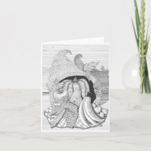 De Hoorn des overvloeds van de oogst Feestdagen Kaart