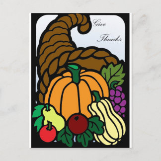 De Hoorn des overvloeds van de Thanksgiving Feestdagenkaart