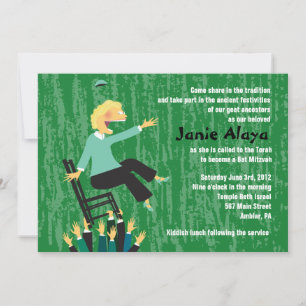 De Hora Stoel Dans voor Bat Mitzvah Uitnodiging