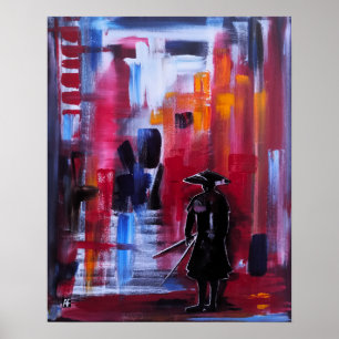 De Horizon Schildering van de Samurai door Alfred  Poster