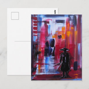 De horizon van de samoerai Schilderij van Alfred F Briefkaart
