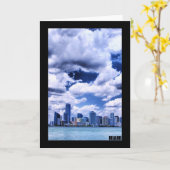 De horizon van Miami - Wenskaart Kaart (Gele Bloem)