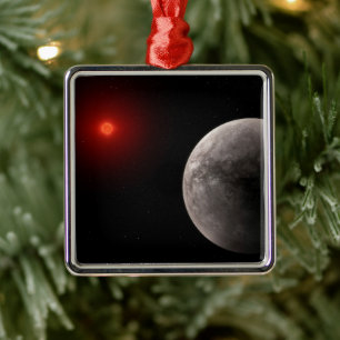 De Hot Rocky Exoplanet Trappist-1 B. Metalen Ornament
