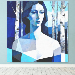 De houding van “Caelith” – een abstract portret Canvas Afdruk