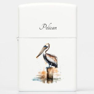 De houding van de pelikaan