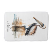 De houding van de pelikaan badmat (Voorkant)