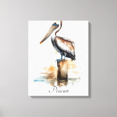 De houding van de pelikaan canvas afdruk (Voorkant)