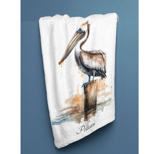De houding van de pelikaan fleece deken