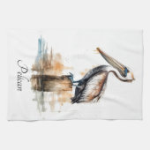 De houding van de pelikaan theedoek (Horizontaal)