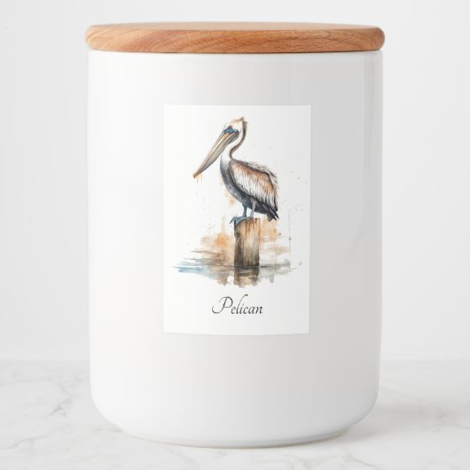 De houding van de pelikaan voedselcontainer etiket (Voorkant)