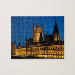 De Houses of Parliament 's nachts in de stad Legpuzzel
