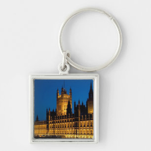 De Houses of Parliament 's nachts in de stad Sleutelhanger