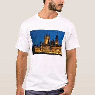 De Houses of Parliament 's nachts in de stad T-shirt