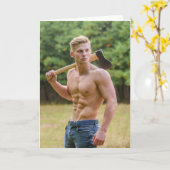 De Houthakker Heete Kerel Wenskaart Kaart (Gele Bloem)