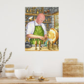 De houtturner poster (Keuken)