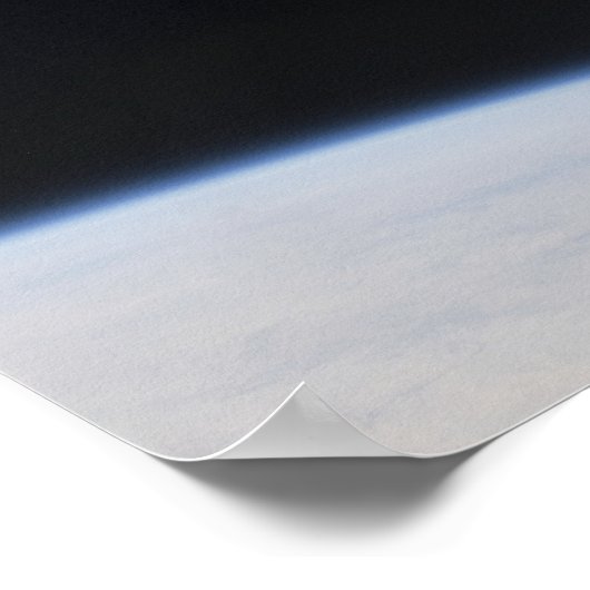 De Hubble Ruimtetelescoop in een baan boven Aarde  Poster (Hoek)