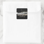 De Hubble ruimtetelescoop Vierkante Sticker (Tas)