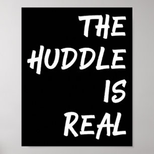 De Huddle is Real Fun Football voor Herfst Poster