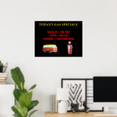 De huidige gasprijzen poster (Thuiskantoor)