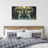 De huilende bifurcaat canvas afdruk (Insitu (Slaapkamer))