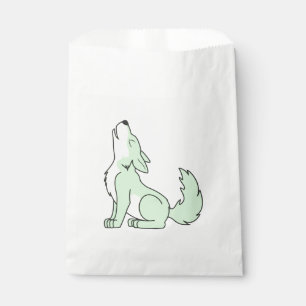 De huilende Groene Wolf van de Pastelkleur Bedankzakje